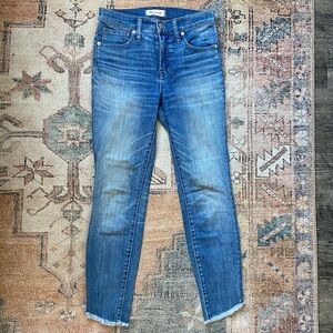 Madewell high rise skinny jeans tulip hem edition